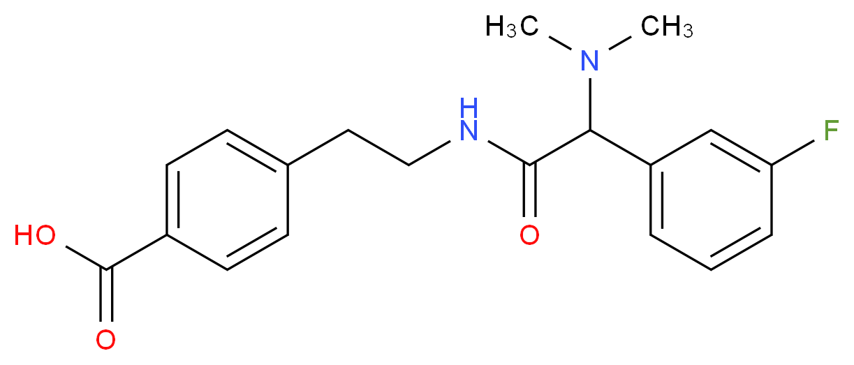 4-(2-{[(dimethylamino)(3-fluorophenyl)acetyl]amino}ethyl)benzoic acid_Molecular_structure_CAS_)