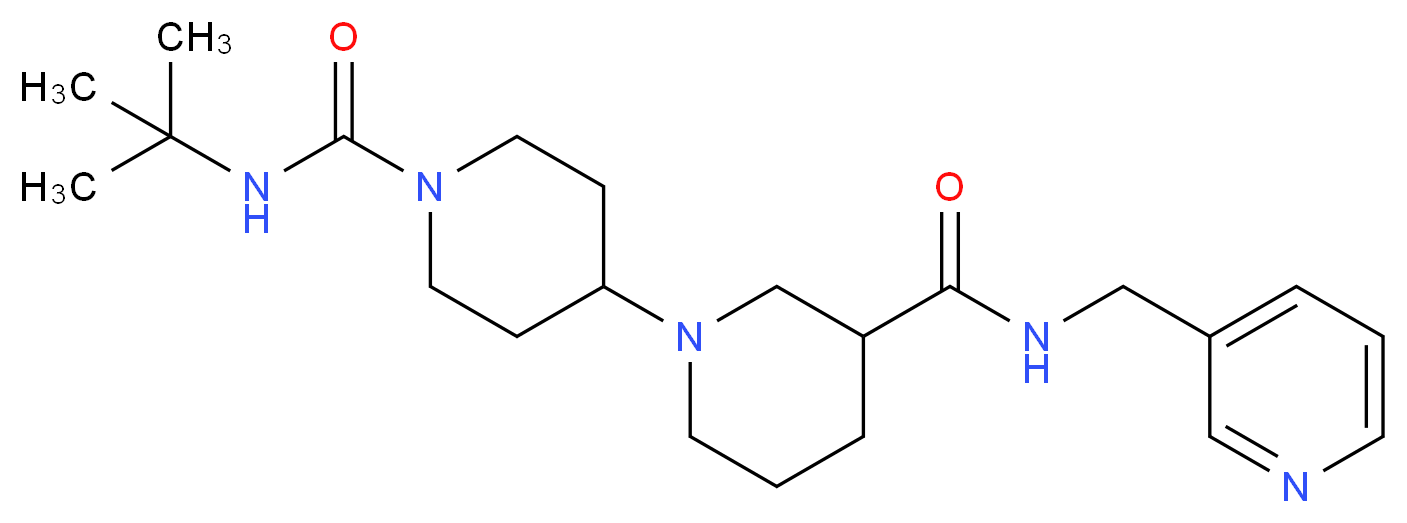 N~1~'-(tert-butyl)-N~3~-(3-pyridinylmethyl)-1,4'-bipiperidine-1',3-dicarboxamide_Molecular_structure_CAS_)
