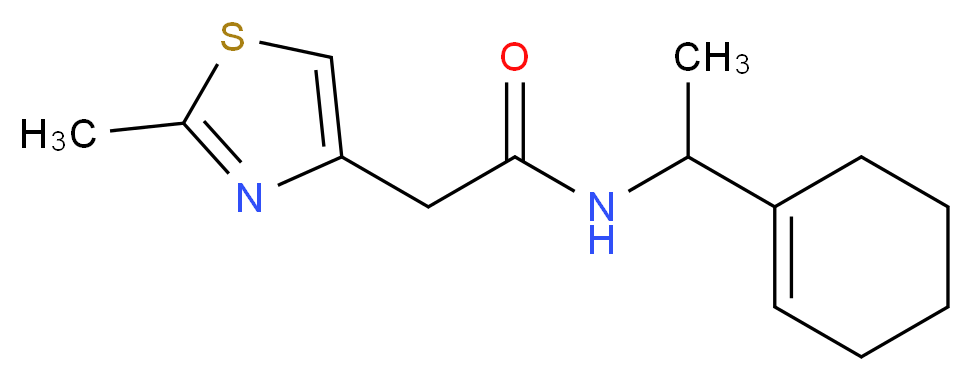 N-[1-(1-cyclohexen-1-yl)ethyl]-2-(2-methyl-1,3-thiazol-4-yl)acetamide_Molecular_structure_CAS_)