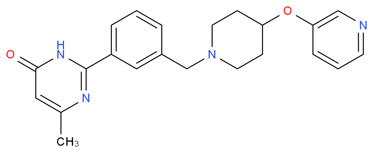 6-methyl-2-(3-{[4-(3-pyridinyloxy)-1-piperidinyl]methyl}phenyl)-4(3H)-pyrimidinone_Molecular_structure_CAS_)