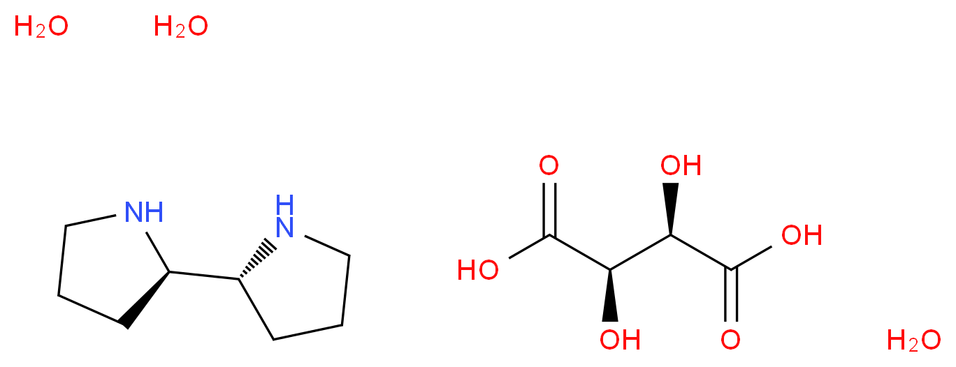 (R,R)-2,2′-Bipyrrolidine L-tartrate trihydrate_Molecular_structure_CAS_137037-21-9(anhydrous))