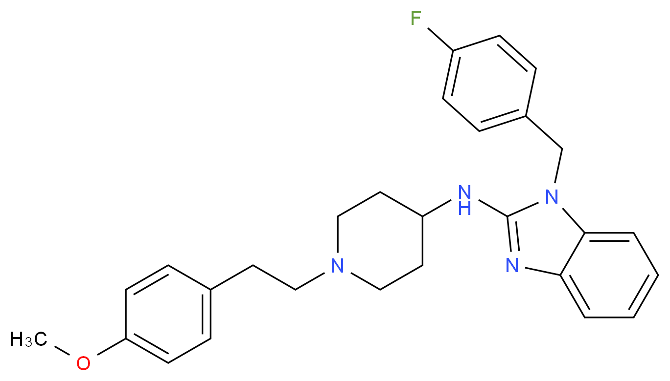 1-(4-fluorobenzyl)-2-(1-(4-methoxyphenethyl)piperidin-4-yl)aminobenzimidazole_Molecular_structure_CAS_68844-77-9)