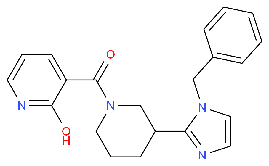 3-{[3-(1-benzyl-1H-imidazol-2-yl)-1-piperidinyl]carbonyl}-2-pyridinol_Molecular_structure_CAS_)