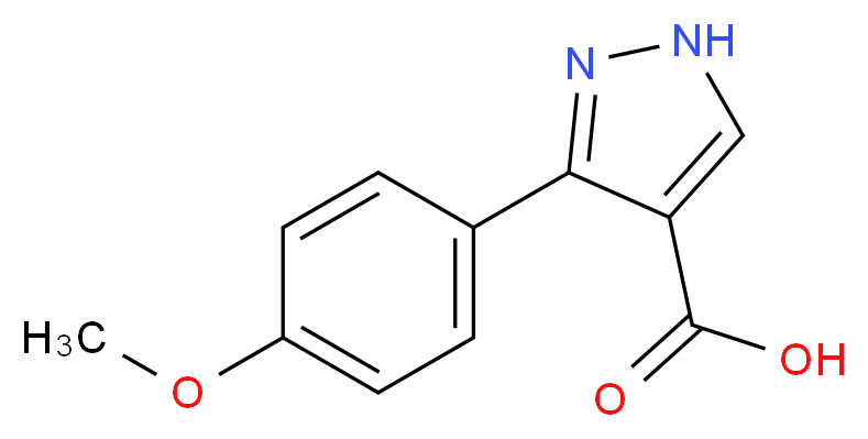 3-(4-Methoxy-phenyl)-1H-pyrazole-4-carboxylic acid_Molecular_structure_CAS_)