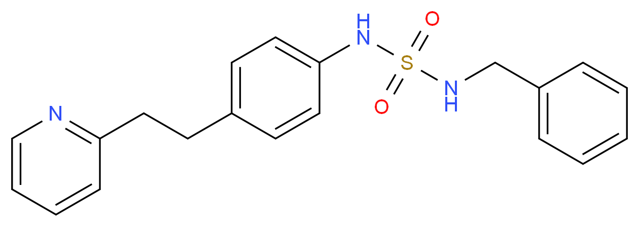 N-benzyl-N'-[4-(2-pyridin-2-ylethyl)phenyl]sulfamide_Molecular_structure_CAS_)