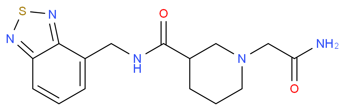 1-(2-amino-2-oxoethyl)-N-(2,1,3-benzothiadiazol-4-ylmethyl)piperidine-3-carboxamide_Molecular_structure_CAS_)