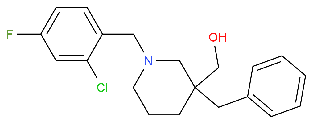 [3-benzyl-1-(2-chloro-4-fluorobenzyl)-3-piperidinyl]methanol_Molecular_structure_CAS_)
