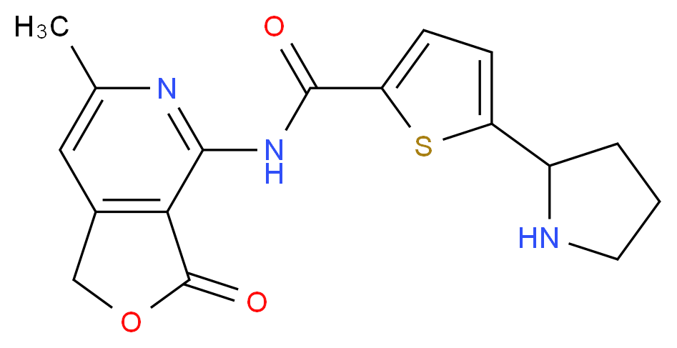 N-(6-methyl-3-oxo-1,3-dihydrofuro[3,4-c]pyridin-4-yl)-5-(2-pyrrolidinyl)-2-thiophenecarboxamide_Molecular_structure_CAS_)