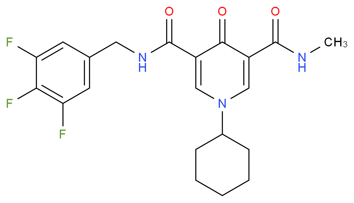 1-cyclohexyl-N-methyl-4-oxo-N'-(3,4,5-trifluorobenzyl)-1,4-dihydro-3,5-pyridinedicarboxamide_Molecular_structure_CAS_)