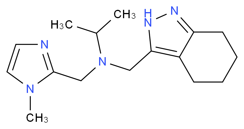 N-[(1-methyl-1H-imidazol-2-yl)methyl]-N-(4,5,6,7-tetrahydro-2H-indazol-3-ylmethyl)-2-propanamine_Molecular_structure_CAS_)