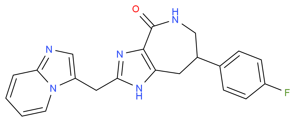 7-(4-fluorophenyl)-2-(imidazo[1,2-a]pyridin-3-ylmethyl)-5,6,7,8-tetrahydroimidazo[4,5-c]azepin-4(1H)-one_Molecular_structure_CAS_)