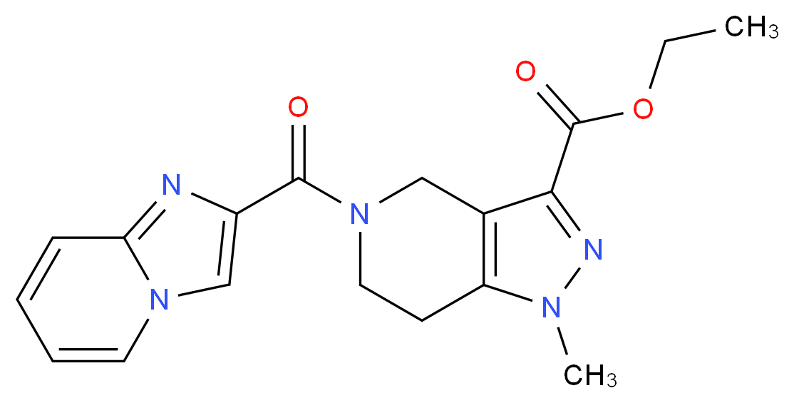ethyl 5-(imidazo[1,2-a]pyridin-2-ylcarbonyl)-1-methyl-4,5,6,7-tetrahydro-1H-pyrazolo[4,3-c]pyridine-3-carboxylate_Molecular_structure_CAS_)