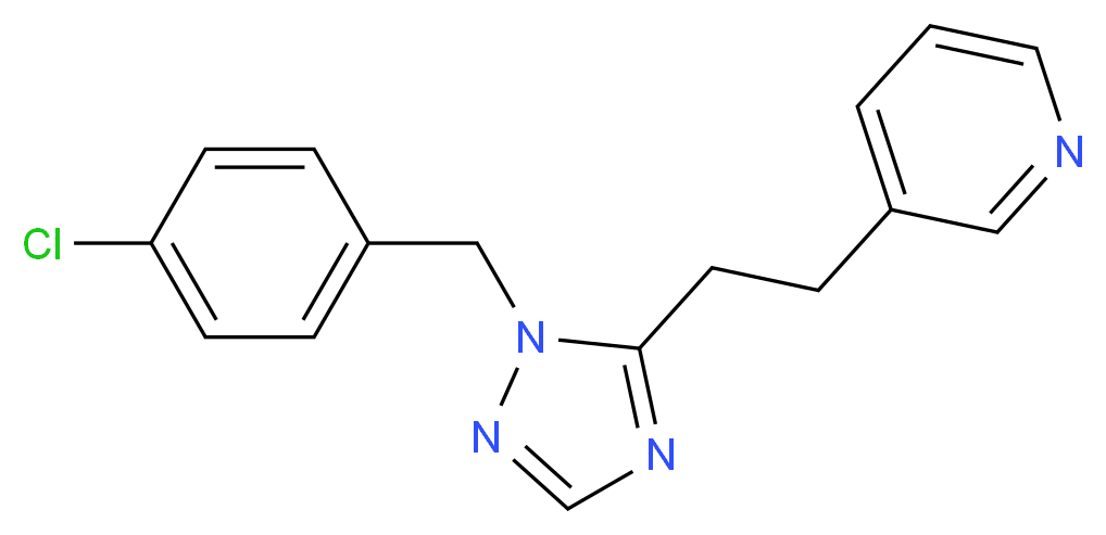 3-{2-[1-(4-chlorobenzyl)-1H-1,2,4-triazol-5-yl]ethyl}pyridine_Molecular_structure_CAS_)