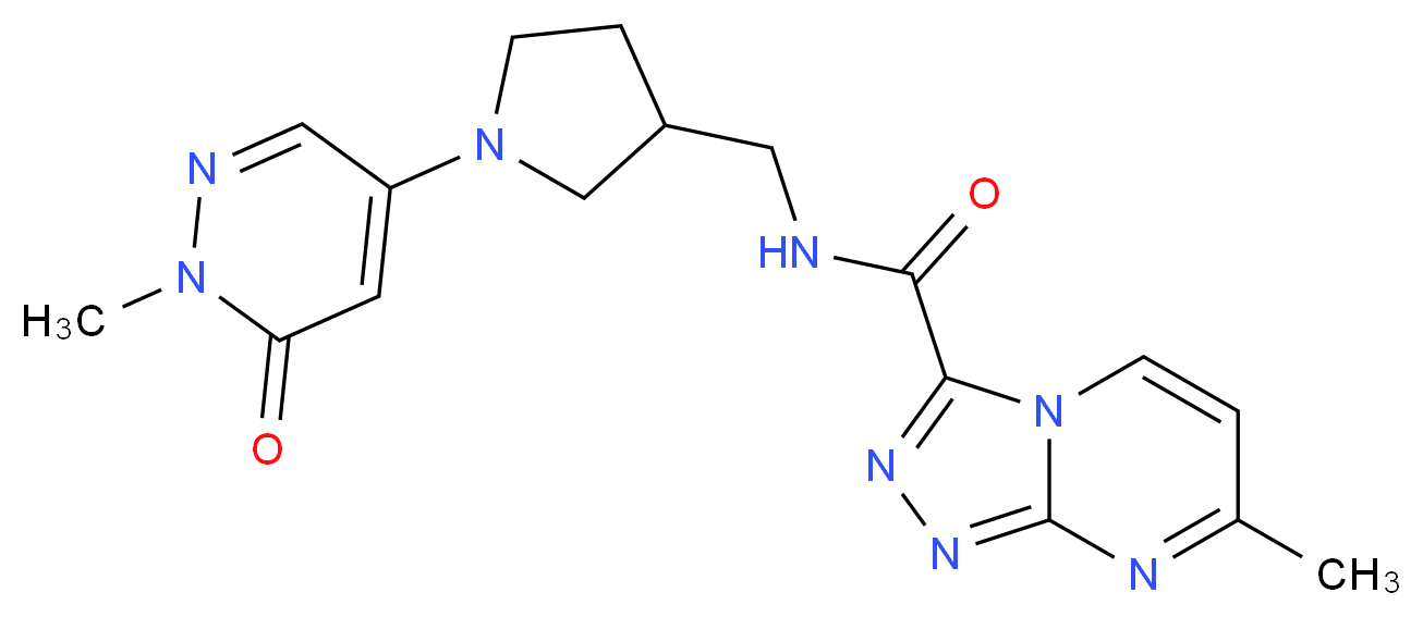 7-methyl-N-{[1-(1-methyl-6-oxo-1,6-dihydro-4-pyridazinyl)-3-pyrrolidinyl]methyl}[1,2,4]triazolo[4,3-a]pyrimidine-3-carboxamide_Molecular_structure_CAS_)