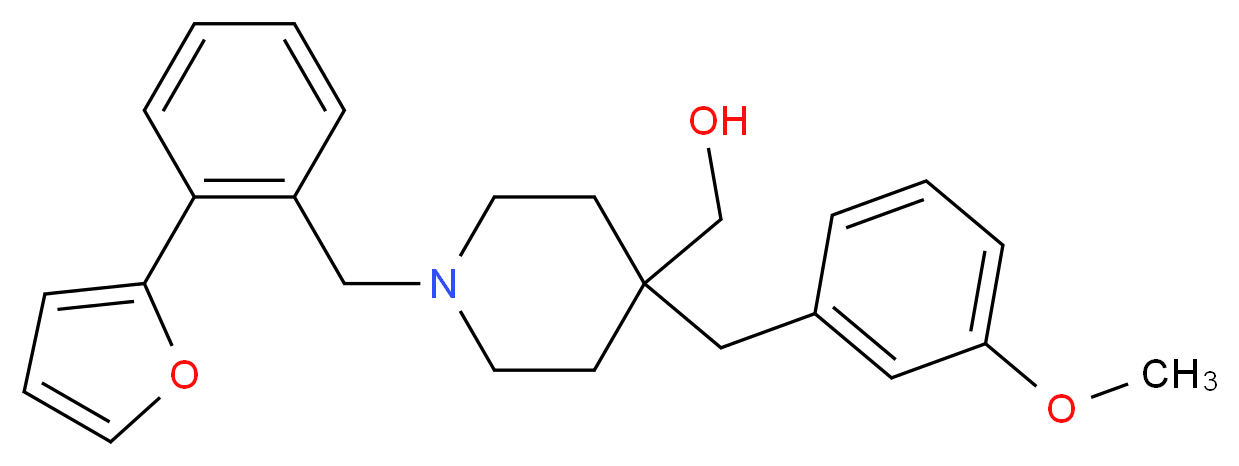 [1-[2-(2-furyl)benzyl]-4-(3-methoxybenzyl)-4-piperidinyl]methanol_Molecular_structure_CAS_)