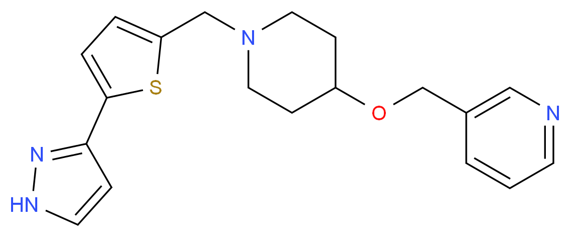 3-{[(1-{[5-(1H-pyrazol-3-yl)-2-thienyl]methyl}-4-piperidinyl)oxy]methyl}pyridine_Molecular_structure_CAS_)
