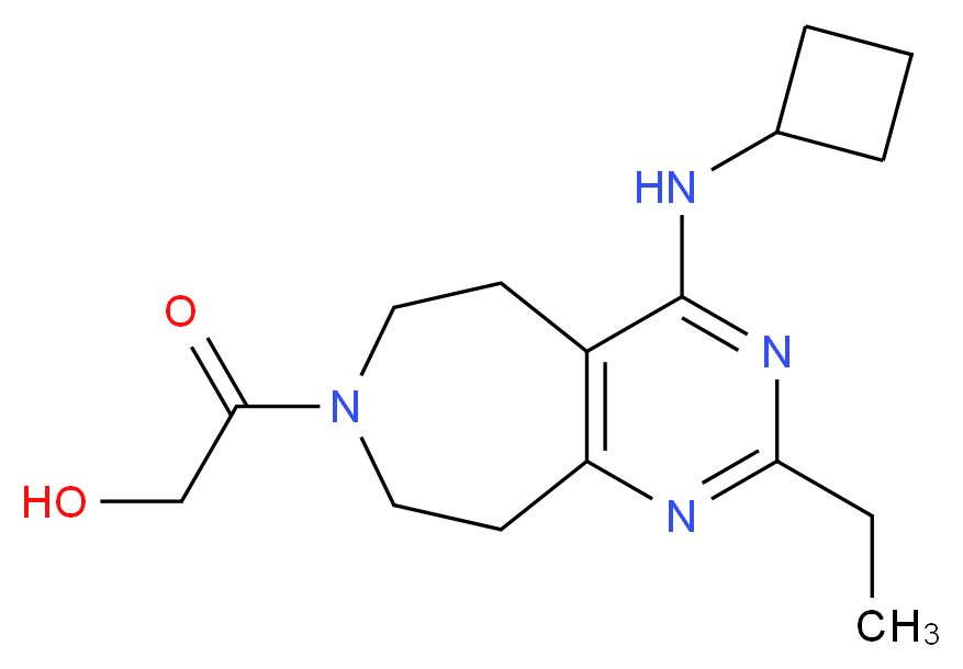 2-[4-(cyclobutylamino)-2-ethyl-5,6,8,9-tetrahydro-7H-pyrimido[4,5-d]azepin-7-yl]-2-oxoethanol_Molecular_structure_CAS_)