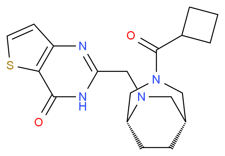 2-{[(1R*,5R*)-3-(cyclobutylcarbonyl)-3,6-diazabicyclo[3.2.2]non-6-yl]methyl}thieno[3,2-d]pyrimidin-4(3H)-one_Molecular_structure_CAS_)