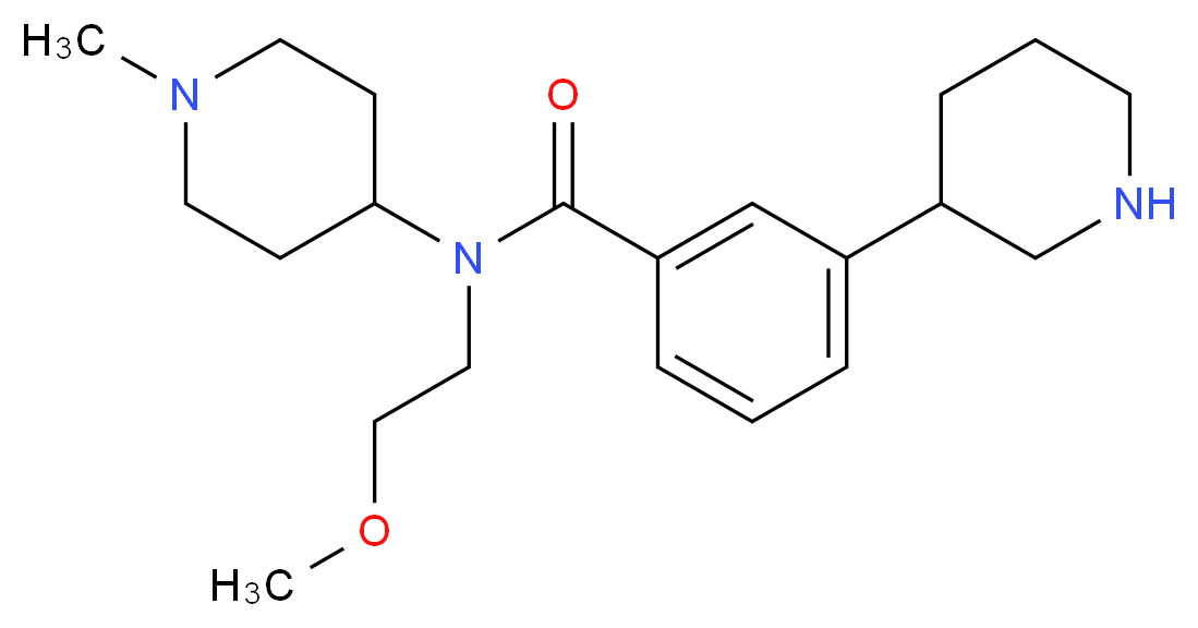 N-(2-methoxyethyl)-N-(1-methylpiperidin-4-yl)-3-piperidin-3-ylbenzamide_Molecular_structure_CAS_)