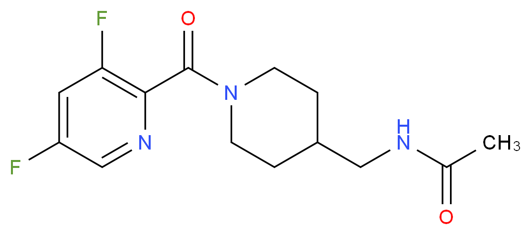 N-({1-[(3,5-difluoro-2-pyridinyl)carbonyl]-4-piperidinyl}methyl)acetamide_Molecular_structure_CAS_)