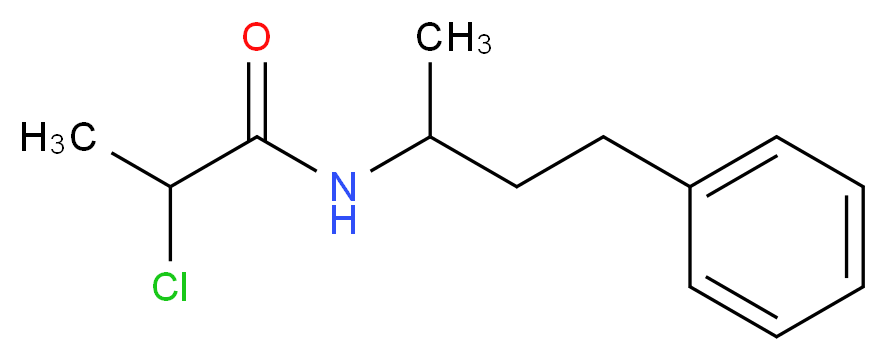 2-chloro-N-(1-methyl-3-phenylpropyl)propanamide_Molecular_structure_CAS_)