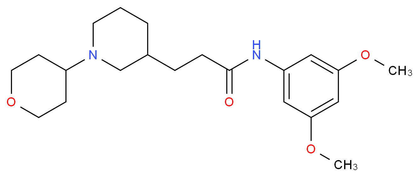 N-(3,5-dimethoxyphenyl)-3-[1-(tetrahydro-2H-pyran-4-yl)-3-piperidinyl]propanamide_Molecular_structure_CAS_)