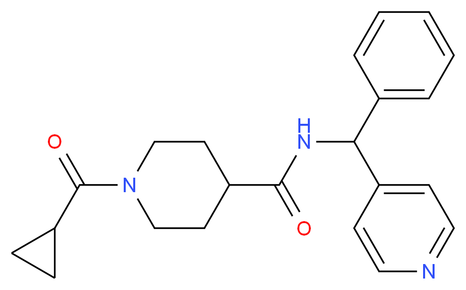 1-(cyclopropylcarbonyl)-N-[phenyl(4-pyridinyl)methyl]-4-piperidinecarboxamide_Molecular_structure_CAS_)