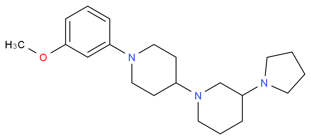 1'-(3-methoxyphenyl)-3-(1-pyrrolidinyl)-1,4'-bipiperidine_Molecular_structure_CAS_)