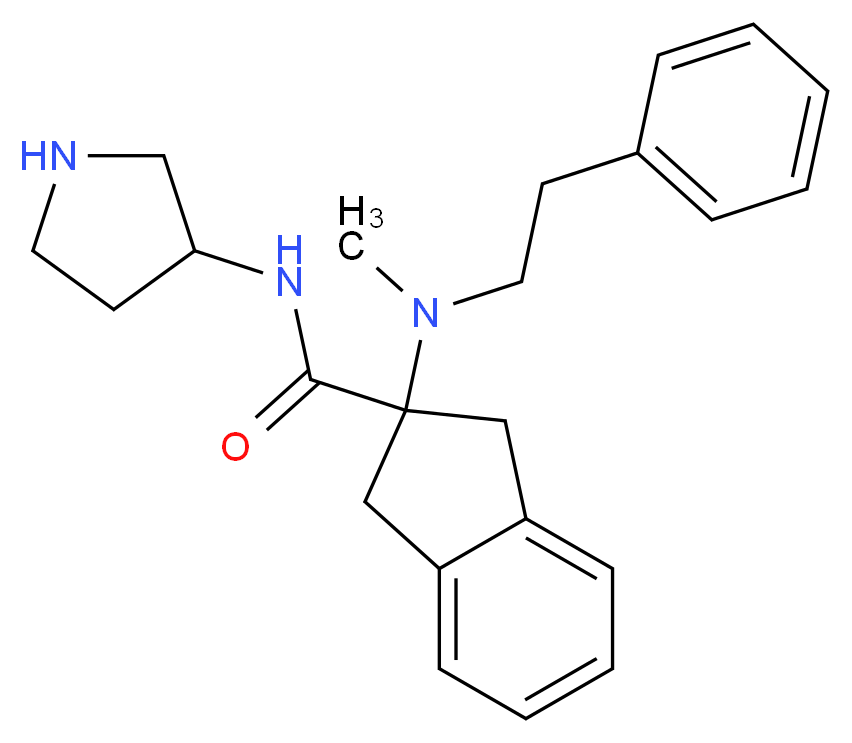 2-[methyl(2-phenylethyl)amino]-N-3-pyrrolidinyl-2-indanecarboxamide_Molecular_structure_CAS_)