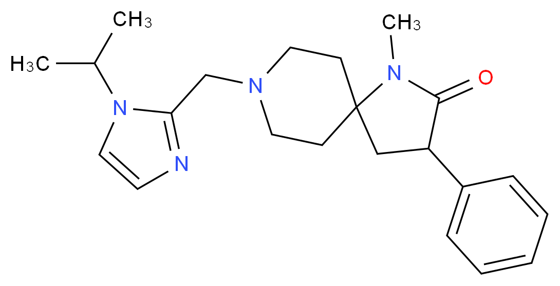 8-[(1-isopropyl-1H-imidazol-2-yl)methyl]-1-methyl-3-phenyl-1,8-diazaspiro[4.5]decan-2-one_Molecular_structure_CAS_)