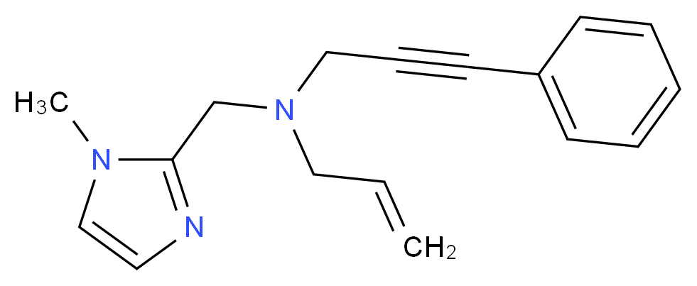 N-[(1-methyl-1H-imidazol-2-yl)methyl]-N-(3-phenylprop-2-yn-1-yl)prop-2-en-1-amine_Molecular_structure_CAS_)