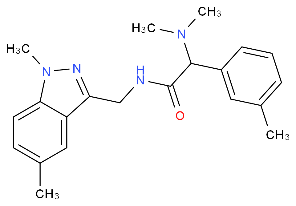 2-(dimethylamino)-N-[(1,5-dimethyl-1H-indazol-3-yl)methyl]-2-(3-methylphenyl)acetamide_Molecular_structure_CAS_)