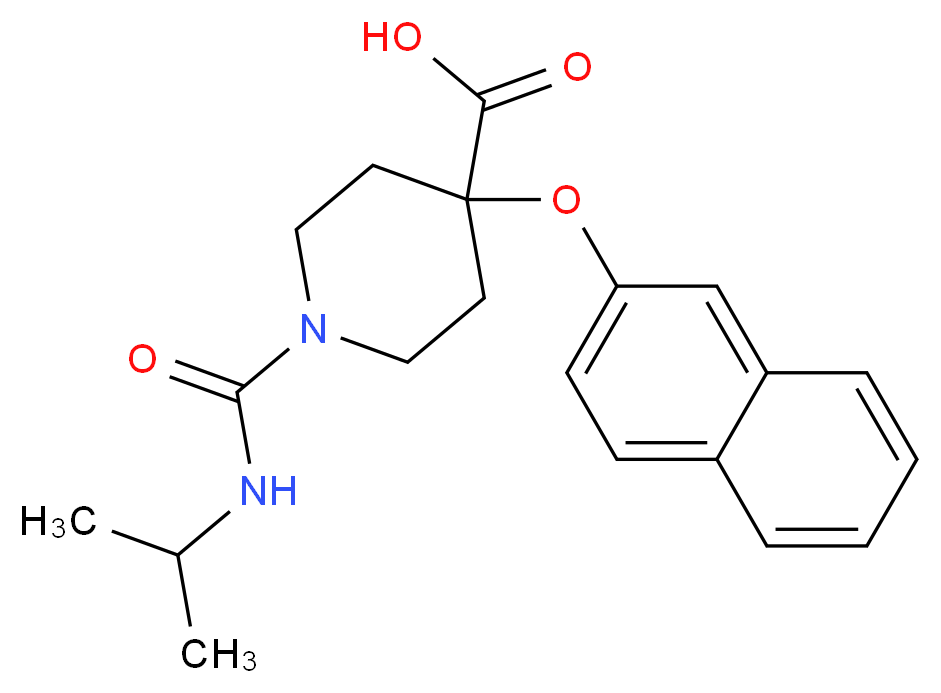 1-[(isopropylamino)carbonyl]-4-(2-naphthyloxy)-4-piperidinecarboxylic acid_Molecular_structure_CAS_)