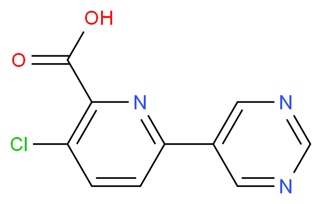 3-chloro-6-pyrimidin-5-ylpyridine-2-carboxylic acid_Molecular_structure_CAS_)