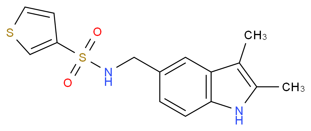 N-[(2,3-dimethyl-1H-indol-5-yl)methyl]-3-thiophenesulfonamide_Molecular_structure_CAS_)