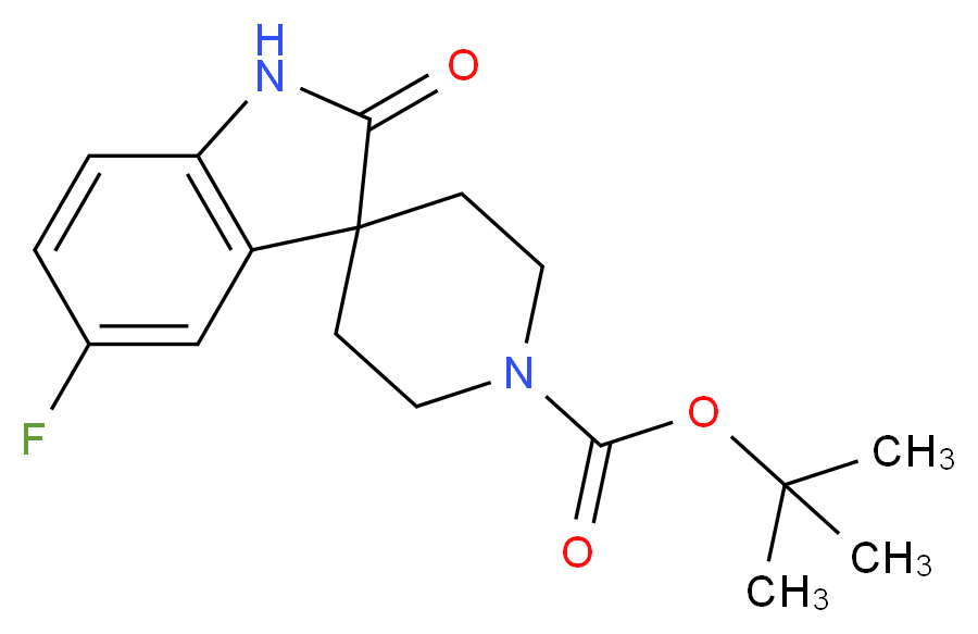 tert-Butyl 5-fluoro-2-oxo-1,2-dihydro-1'H-spiro[indole-3,4'-piperidine]-1'-carboxylate_Molecular_structure_CAS_866028-06-0)