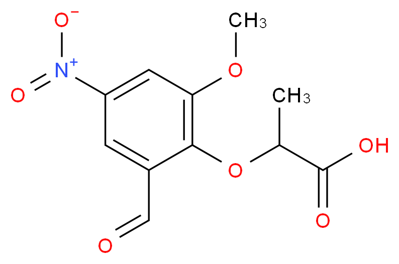 2-(2-formyl-6-methoxy-4-nitrophenoxy)propanoic acid_Molecular_structure_CAS_662154-26-9)