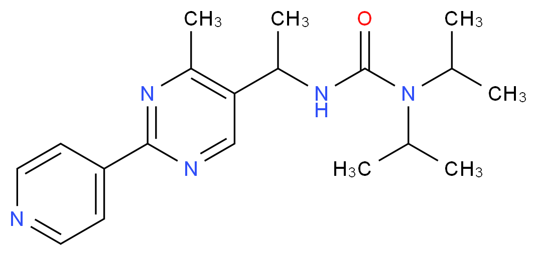 N,N-diisopropyl-N'-[1-(4-methyl-2-pyridin-4-ylpyrimidin-5-yl)ethyl]urea_Molecular_structure_CAS_)