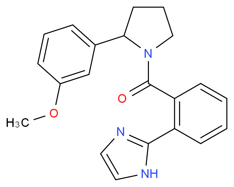 2-(2-{[2-(3-methoxyphenyl)-1-pyrrolidinyl]carbonyl}phenyl)-1H-imidazole_Molecular_structure_CAS_)