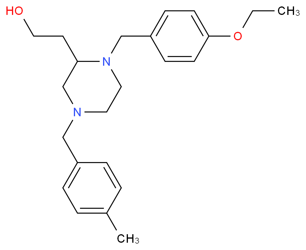 2-[1-(4-ethoxybenzyl)-4-(4-methylbenzyl)-2-piperazinyl]ethanol_Molecular_structure_CAS_)