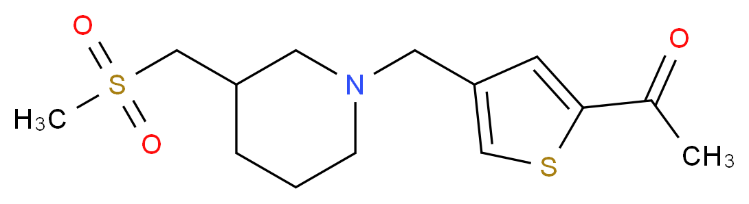 1-[4-({3-[(methylsulfonyl)methyl]piperidin-1-yl}methyl)-2-thienyl]ethanone_Molecular_structure_CAS_)