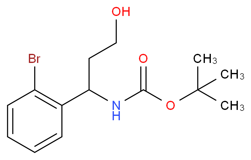 TERT-BUTYL 1-(2-BROMOPHENYL)-3-HYDROXYPROPYLCARBAMATE_Molecular_structure_CAS_)