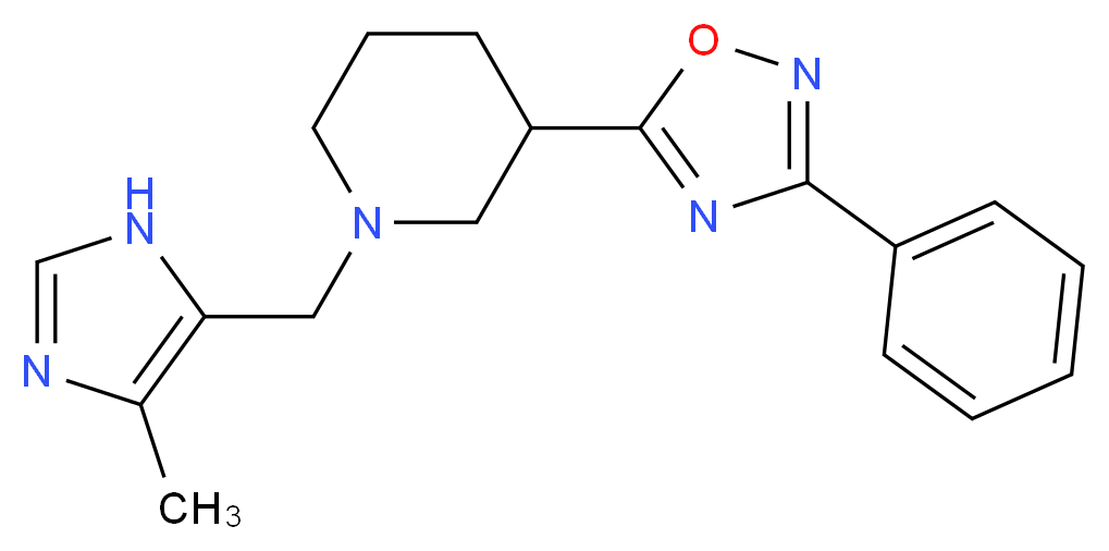 1-[(4-methyl-1H-imidazol-5-yl)methyl]-3-(3-phenyl-1,2,4-oxadiazol-5-yl)piperidine_Molecular_structure_CAS_)
