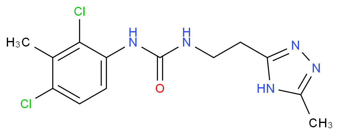 N-(2,4-dichloro-3-methylphenyl)-N'-[2-(5-methyl-4H-1,2,4-triazol-3-yl)ethyl]urea_Molecular_structure_CAS_)