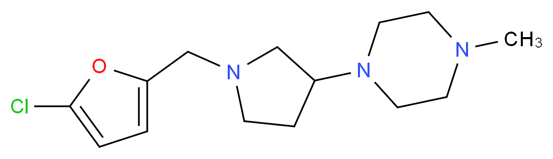 1-{1-[(5-chloro-2-furyl)methyl]pyrrolidin-3-yl}-4-methylpiperazine_Molecular_structure_CAS_)