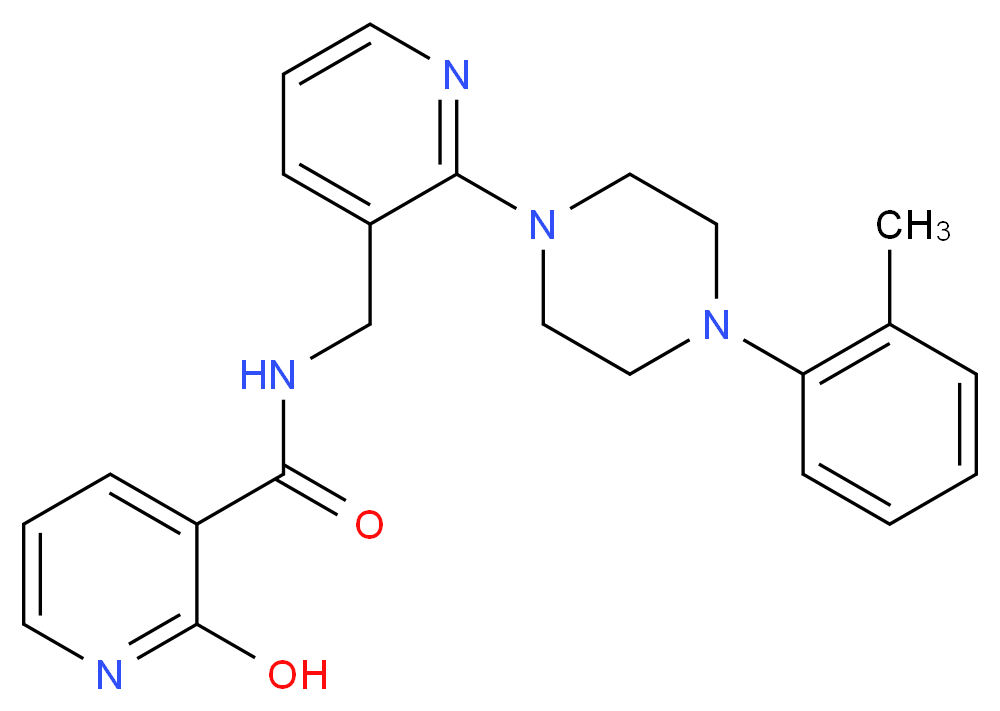 2-hydroxy-N-({2-[4-(2-methylphenyl)piperazin-1-yl]pyridin-3-yl}methyl)nicotinamide_Molecular_structure_CAS_)