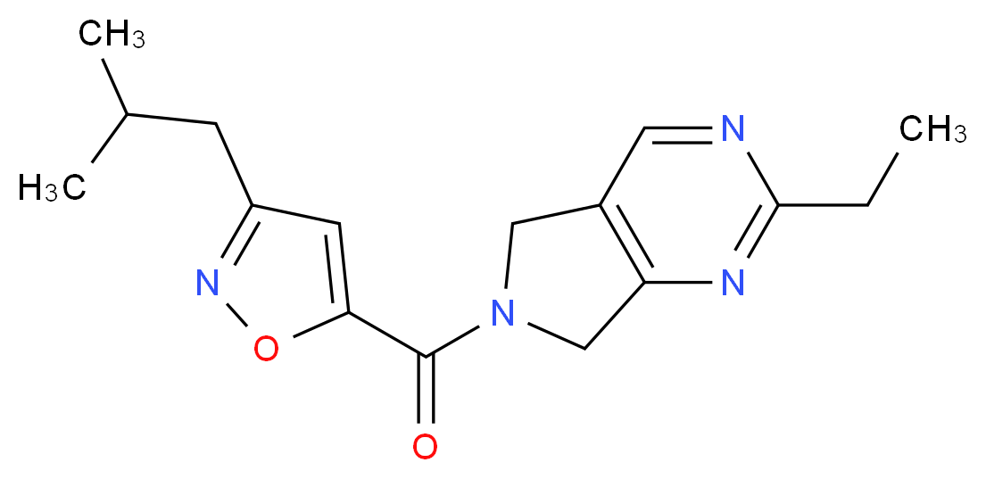 2-ethyl-6-[(3-isobutylisoxazol-5-yl)carbonyl]-6,7-dihydro-5H-pyrrolo[3,4-d]pyrimidine_Molecular_structure_CAS_)