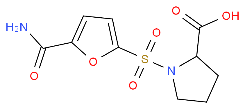 1-{[5-(aminocarbonyl)-2-furyl]sulfonyl}pyrrolidine-2-carboxylic acid_Molecular_structure_CAS_)