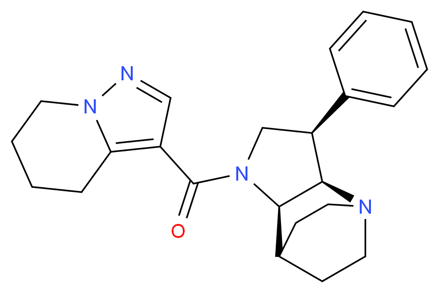 (3R*,3aR*,7aR*)-3-phenyl-1-(4,5,6,7-tetrahydropyrazolo[1,5-a]pyridin-3-ylcarbonyl)octahydro-4,7-ethanopyrrolo[3,2-b]pyridine_Molecular_structure_CAS_)