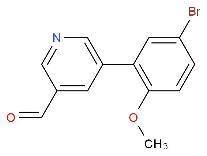 5-(5-BROMO-2-METHOXYPHENYL)PYRIDINE-3-CARBALDEHYDE_Molecular_structure_CAS_)